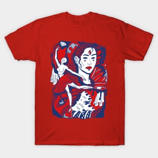 Red White and Blue Ballerina T-Shirt